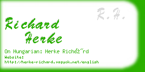 richard herke business card